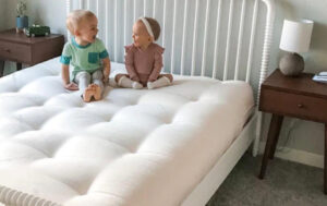 Calm organic mattress with micro-coils and latex